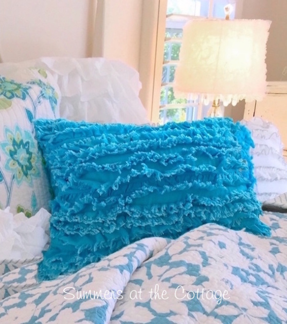 teal pillow sham