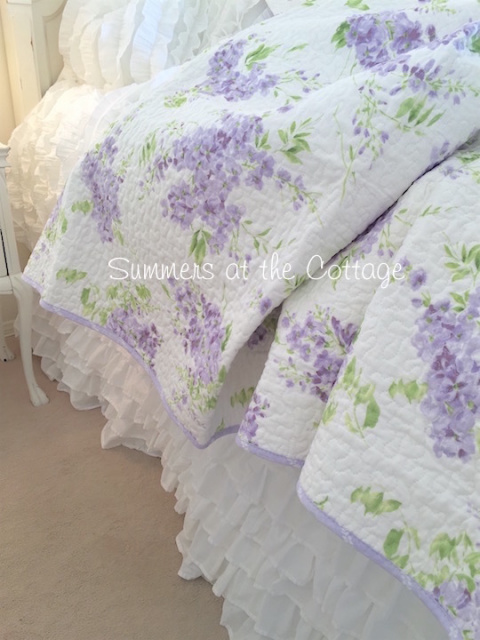 shabby cottage chic lavender wisteria lilac quilt pillow shams shabby cottage chic lavender wisteria lilac quilt pillow shams