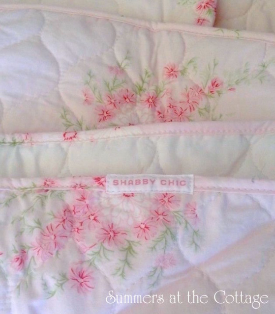 Rachel Ashwell Shabby Chic Pink Corsage Throw Quilt Coverlet