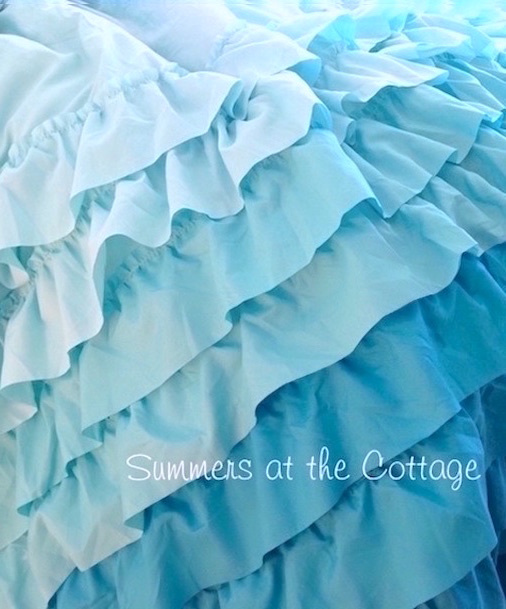 Shabby Chic Beach Cottage Shower Curtains White Ruffles Pink Roses Shades Of Aqua Blue Turquoise Teal Ruffles Shower Curtain 65 00