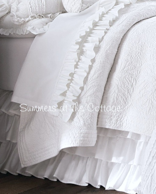 shabby white cottage chic ruffles bed skirt dust ruffle shabby white cottage chic ruffles bed skirt dust ruffle