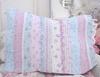 SHABBY LAVENDER BLUE COTTAGE CHIC ROSES RUFFLES PILLOW SHAM