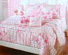 ANNIE LOVE RUFFLES & ROSES PINK COTTAGE FLOWERS PATCHWORK BEDDING