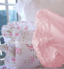 CHIC PEACHY PINK SHABBY COTTAGE RUFFLES PILLOW CASES