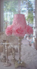 ROMANTIC COTTAGE PINK ROSES LAMP SHABBY CRYSTAL CHIC