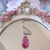 SHABBY CRYSTAL CHIC PINK WINE SHOWER CURTAIN HOOKS