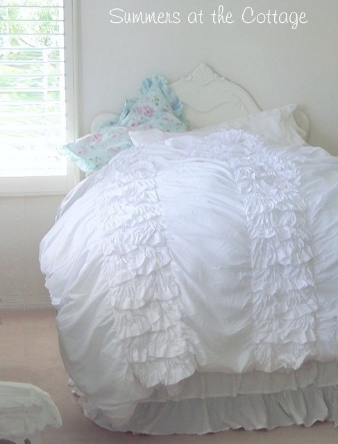 DREAMY HEAVENLY DAYDREAMS WHITE CLOUD RUFFLES COMFORTER SET