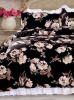 TAUPE MOCHA ROSES FRENCH COUNTRY FARMHOUSE DUVET SET