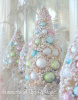 BETHANY LOWE VINTAGE WHIMSICAL SNOW GLITTER BOTTLE BRUSH TREES