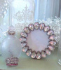 SHABBY CRYSTAL CLEAR JEWELED COTTAGE CHIC TEARDROP PICTURE FRAME