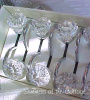 CRYSTAL CLEAR SHOWER CURTAIN HOOKS DRAWER PULL STYLE SHABBY ROMANTIC CHIC