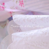 SHABBY WHITE COTTAGE RUFFLE EYELET LACE SHEET SET - KING or CAL KING