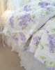 VINTAGE COTTAGE LAVENDER LILACS QUILT / PILLOW SHAMS