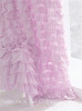 CLASSICALLY ROMANTIC RUFFLES PINK LAVENDER LILAC RUFFLED SHOWER CURTAIN