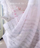 SHABBY WHITE RUFFLES ORGANZA CHIC SHOWER CURTAIN