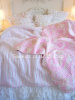 SHABBY COTTAGE CHIC PINK PAISLEY FLOWERS BEACH HOUSE BEDDING