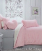 SHABBY BARELY PINK CHIC WINTER WHITE SHERPA COTTAGE COZY COMFORTER COVERLET