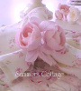 SHABBY CHIC RACHEL ASHWELL PINK ROSES NAPINS AND RINGS TABLE LINENS