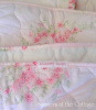 Shabby Chic Rachel Ashwell Pink Corsage Throw Quilt Coverlet Baby Pink