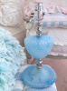 RACHEL ASHWELL SHABBY CHIC LAMP BLUE MARBLE HOBNAIL GLASS