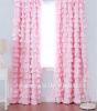 PRETTY RUFFLES DRAPE SET BABY PINK RUFFLED CURTAIN DRAPES