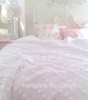 WHITE POPCORN CHENILLE BEDSPREAD FLUFFY POPS COMFORTER SHABBY COTTAGE CHIC