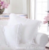 SUMMERS COTTAGE COLLECTION SNOW WHITE RUFFLED ACCENT PILLOW